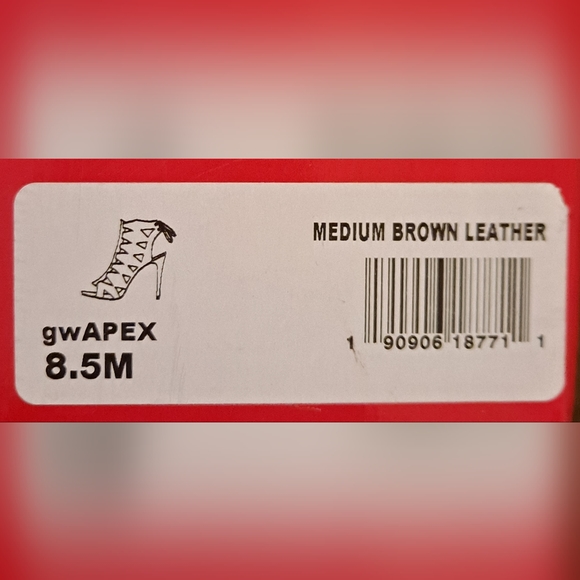 Guess Apex Brown Leather High Heels-Size 8.5 - Picture 11 of 11